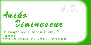 aniko diminescur business card